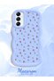 Samsung Galaxy A14 5g Compatible Shockproof Simple Blue Silicone Phone Case Cover Flower Pattern - 2
