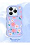 Tecno Spark 20 Pro Compatible Shockproof Simple Blue Silicone Phone Case Flower Pattern - 2