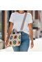 Handmade Crochet Granny Square Bag with Lining, Metal Closure, Adjustable Cross Strap, 35X30 cm Bohemian Daily Bag