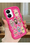 Vivo Y56 Compatible Shockproof Simple Red Silicone Phone Case Labubu Pattern