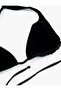Satin Surface Shiny Triangle Bikini Top - 4
