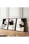 Boho Style Flower 3 Piece Wooden Framed Painting Act - 2