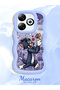 Infinix Hot 40I Compatible Shockproof Simple Blue Silicone Phone Case Tom and Jerry Pattern - 2