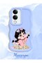 For Vivo Y04 Compatible Shockproof Simple Blue Silicone Phone Case Cute Girl Pattern - 2