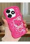 Tecno Spark Go 2024 Compatible Shockproof Simple Red Silicone Phone Case Hello Kitty Pattern