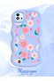 Realme C20 Compatible Shockproof Simple Blue Silicone Phone Case Cover Flower Pattern - 2