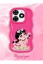 For Tecno Spark Go 2024 Compatible Shockproof Simple Red Silicone Phone Case Cute Girl Pattern - 2