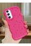 Samsung Galaxy A34 5g Compatible Shockproof Simple Red Silicone Phone Case Cover Flower Pattern