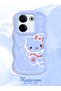 Tecno Camon 20 Compatible Shockproof Simple Blue Silicone Phone Case Hello Kitty Pattern - 2