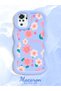 Redmi Note 10 4g Compatible Anti-Knock Simple Blue Silicone Phone Case Cover Flower Pattern - 2