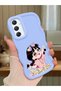Samsung Galaxy A34 5g Compatible Shockproof Simple Blue Silicone Phone Case Cute Girl Pattern