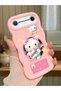 حافظة هاتف من السيليكون الوردي البسيط المقاوم للصدمات متوافقة مع هاتف Tecno Spark Slim بنمط Hello Kitty