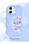 Infinix Hot 50I Compatible Shockproof Simple Blue Silicone Phone Case Hello Kitty Pattern - 2