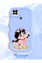 Redmi 10A Compatible Shockproof Simple Blue Silicone Phone Case Cute Girl Pattern - 2