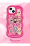 iPhone 13 Compatible Shockproof Simple Red Silicone Phone Case Labubu Pattern - 2