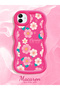 Samsung Galaxy M13 Compatible Shockproof Simple Red Silicone Phone Case Cover Flower Pattern - 2