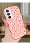 Samsung Galaxy A16 Compatible Shockproof Simple Pink Silicone Phone Case Flower Pattern