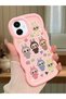 Samsung Galaxy A06 Compatible Shockproof Simple Pink Silicone Phone Case Labubu Pattern