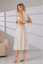 Buttoned Sleeveless Blouse/Elastic Waist Skirt Aerobin Set - 3
