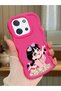 Poco C85 Compatible Shockproof Simple Red Silicone Phone Case Cute Girl Pattern