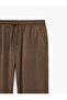 Viscose Pocket Detailed Double-Legged Summer Trousers with Tie Waist - 3