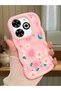 Infinix Smart 8 Plus Compatible Shockproof Simple Pink Silicone Phone Case Cover Flower Pattern
