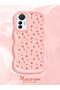 Mi 12 Lite Compatible Shockproof Simple Pink Silicone Phone Case Cover Flower Pattern - 2