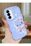Samsung Galaxy A36 5g Compatible Shockproof Simple Blue Silicone Phone Case Hello Kitty Pattern