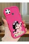 For Realme C21Y Compatible Shockproof Simple Red Silicone Phone Case Cute Girl Pattern