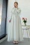 Premium Cape Detail Elina Voile Dress – Mint - 5