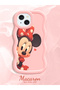 iPhone 15 Compatible Shockproof Simple Pink Silicone Phone Case Minnie Pattern - 2