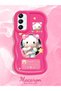 Samsung Galaxy A24 Compatible Shockproof Simple Red Silicone Phone Case Hello Kitty Pattern - 2