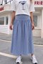 Women's Belle Plaid Maxi Skirt Blue – High Waist, Zippered, (Combined Product) - 2