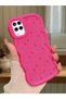 Samsung Galaxy M12 Compatible Shockproof Simple Red Silicone Phone Case Cover Flower Pattern