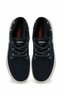 Men's Casual Shoes - Canvas and Leather Detailed - 5