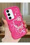 Samsung Galaxy S24 Fe Compatible Shockproof Simple Red Silicone Phone Case Hello Kitty Pattern