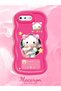 iPhone 8 Plus Compatible Shockproof Simple Red Silicone Phone Case Hello Kitty Pattern - 2