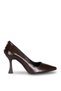 T011Ys Mg Brown Stiletto Heeled Women's Shoes - 2