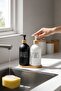 Liquid Soap Dispenser Set with Bamboo Base, 2-Piece Kitchen and Bathroom Stylish Organizer with Pump - 2