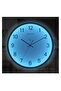 Silent Wall Clock 12 Inch with Voice Control LED Light Large Luminous Numbers Non Ticking Q