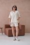 Women's Polo Collar Single Jersey Basic Double Set - 3