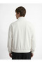 Comfortable Fabric Stand Collar Lined Jacket - 5