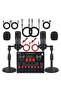 Audio Mixer Broadcast Kit,Live Sound Card with Studio Recording XLR Condenser Microphone,Voice Changer and Soundboard for Streaming,Gaming,and Podcast