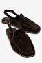 Clifford Women's Genuine Leather Sandals Brown Suede