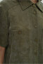 Shirt Collar Blouse with Pocket Detail - 2