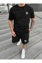 T-Shirt Shorts - T-Shirt with Shorts, Printed Crew Neck Top and Bottom Set