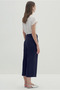 بنطلون واسع الساقين بحزام منقوش - 3