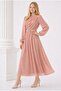 Silvery Stone Belt Detail Girls' Dress Evening Gown