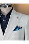 Italian Style Men's Double-Breasted Pointed Lapel Linen Blend Jacket Pants Suit Gray T20061-04 - 3