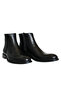 Black leather men's zippered boots - 2